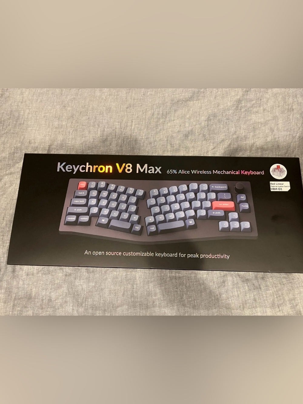 Keychron V8 Max Alice QMK Wireless Mechanical Keyboard Hot Swap Gateron Red